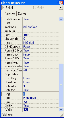    NkEdit    Object Inspector